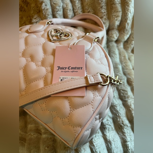 Juicy Couture Blush Pink Quilted Heart Bag NWT - Picture 14 of 16